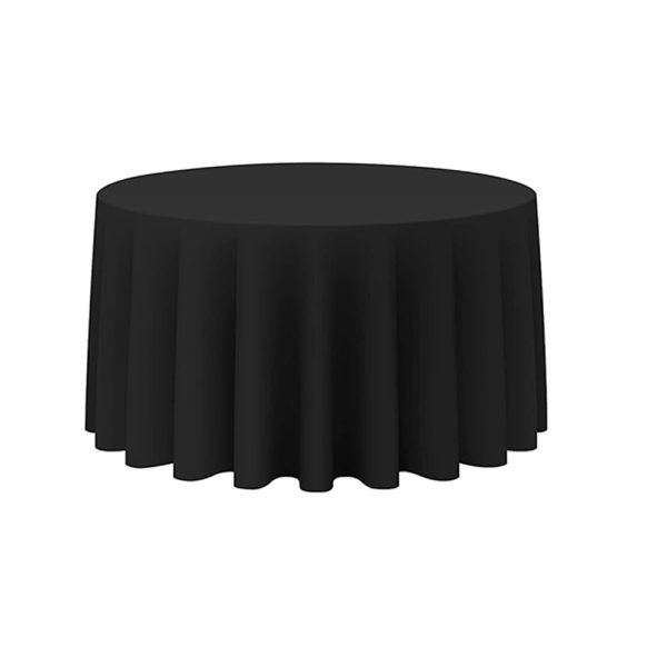 Black Round 120 Inch Linens