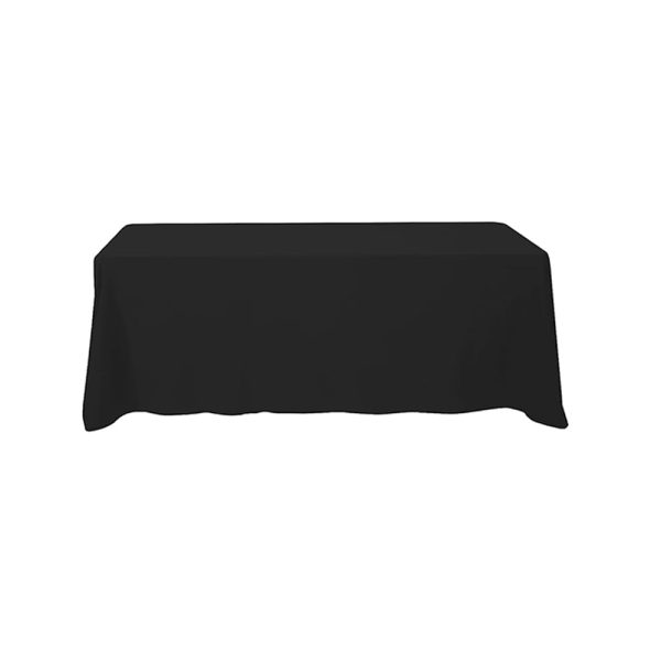 Black Rectangle 90 x 132 Inch Linens