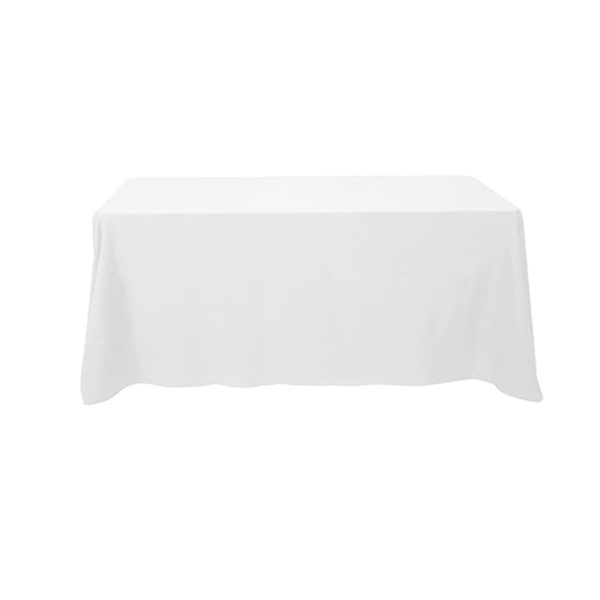 White Rectangle 90 x 132 Inch Linen